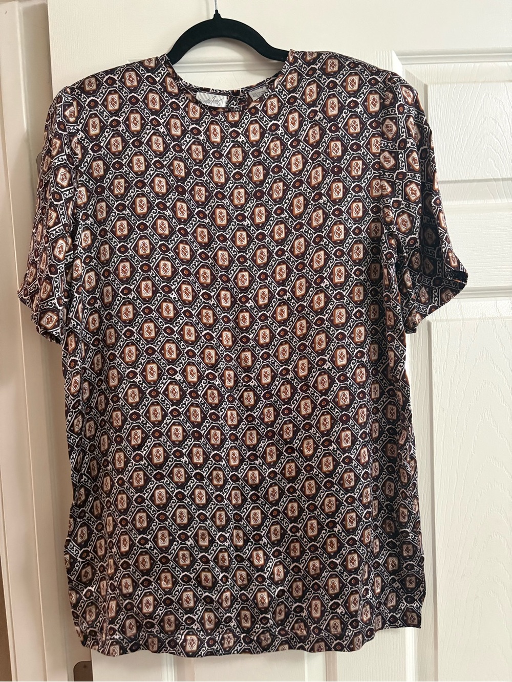 100% Silk vintage Jacqueline Ferrar blouse top quiet luxury retro 6
